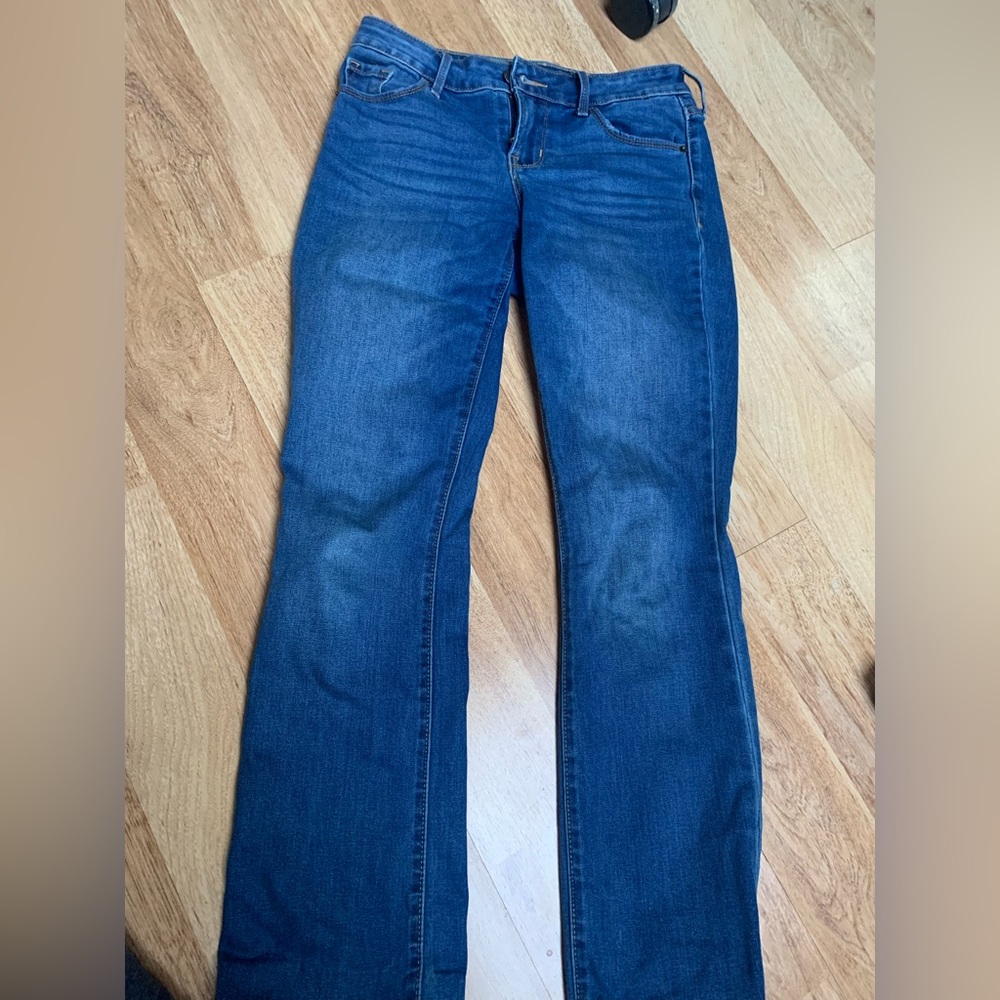 Old Navy- mid rise jeans, shortened but able to be let out